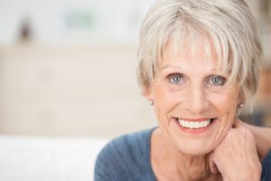 Close up of smiling older woman